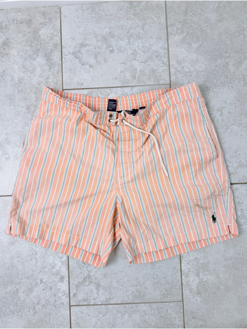 Polo Ralph Lauren Men’s XL Swim Trunks Board Shorts Pink Striped